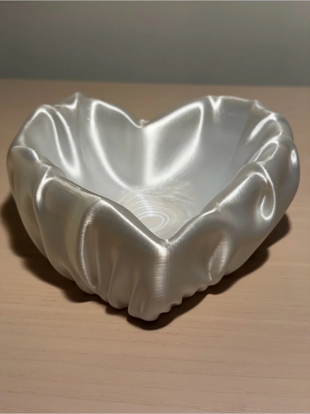 Silk White Decorative Shell & Heart Trinket Tray 3D Printed – Set of 2